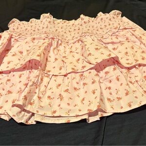 Wild Fable Target Brand Light Pink Floral Skirt